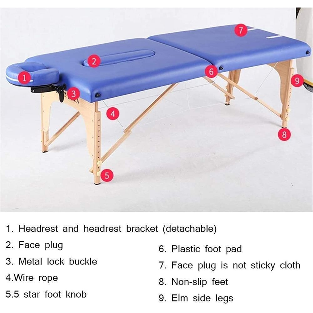 Beauty Salon Portable Massage Table Height Adjustable Bed